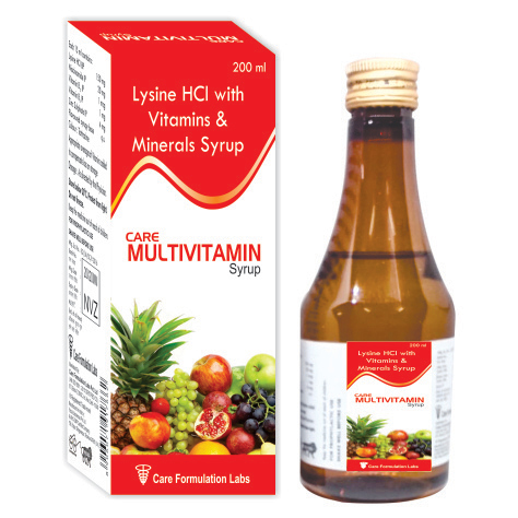 200 Ml L-Lysine With Vitamins And Minerals Syrup - Grade: Medicine Grade