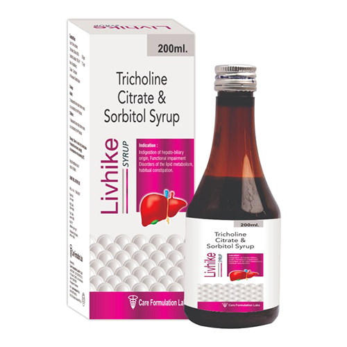 Tricholine Citrate & Sorbitol Syrup - 200 ML Medicine Grade Liquid | Natural Laxative, Liver Detox, Digestive Support, Age-Appropriate, Recommended Usage