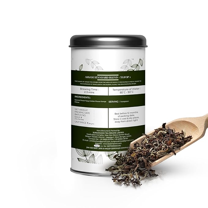 Assam Standard Blend - Ingredients: Tippy Golden Flowery Orange Pekoe