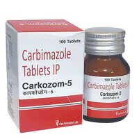 Carkozom-5 Carbimazole Tablets - 100 Tablets, Suitable For All, Dosage As Per Physician Recommendation, Store In Dry Place