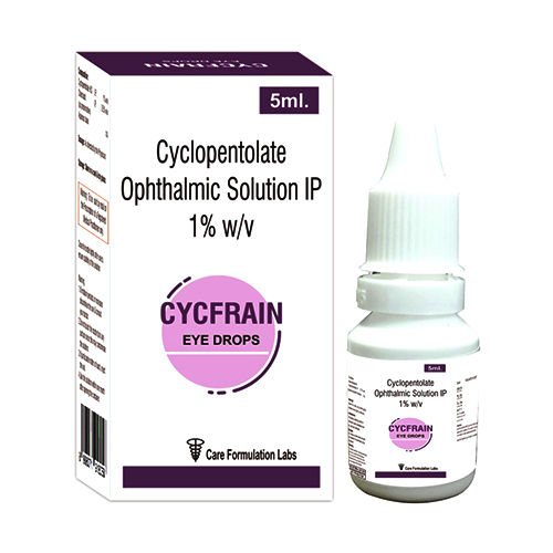 5 Ml Cyclopentolate Ophthalmic Solution Ip 1% W-V Eye Drops