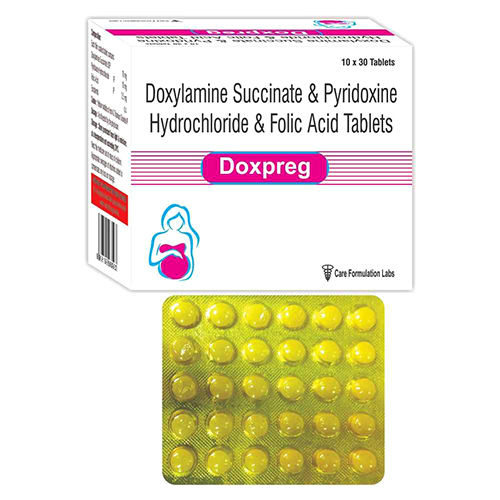 Doxylamine Succinate And Pyridoxine Hydrochloride And Folic Acid Tablets - Drug Type: General Medicines