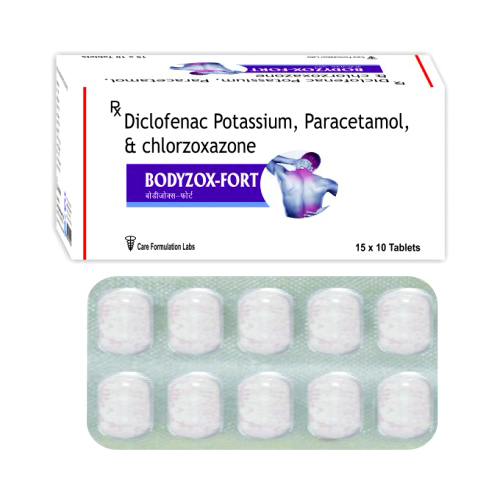 Body Zox-Fort Diclofenac Potassium Paracetamol And Chlozoxazone Tablets - Age Group: Suitable For All Ages