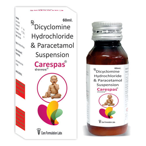 60 Ml Dicyclomine Hydrochloride And Paracetamol Suspension - Age Group: Children