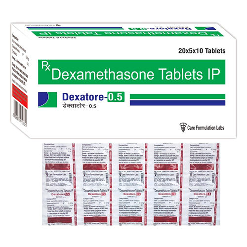 Dexamethasone Tablets - 0.5 mg, General Medicine for Allergic Reactions and Inflammation - Easy-to-Take, Suitable for All Individuals, Store in Dry Place