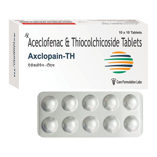 Aceclofenac and Thiocolchicoside Tablets - Pain Relief and Muscle Relaxation | General Medicines, Suitable for All, 10 x 10 Dosage