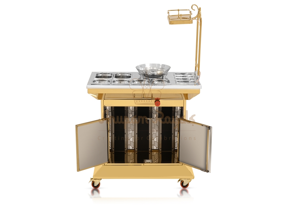 Stainless Steel Pyramid Live Pasta Trolley