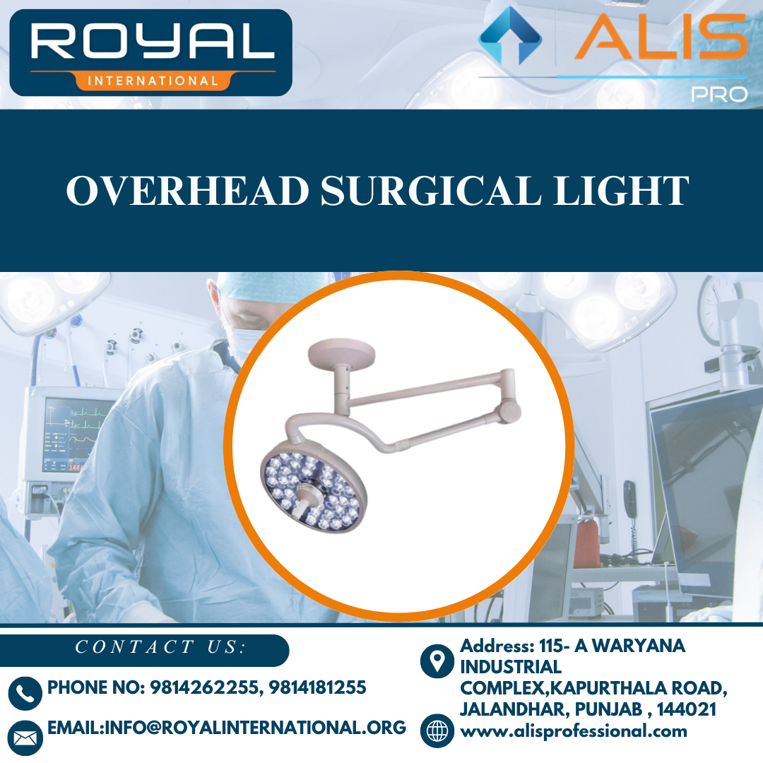 Overhead Surgical Light - Metal | 220-240v Electric, Led Technology, Reusable, Ceiling Mounted, Non-corrosive, Waterproof, Surgical Illumination