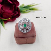 Stylish Floral Designer American Diamond Ring