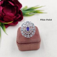 Stylish Floral Designer American Diamond Ring