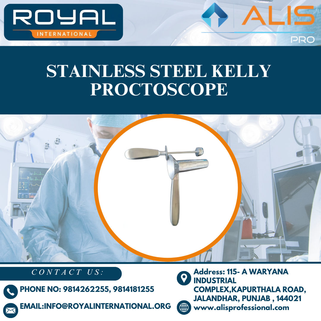Stainless Steel Kelly Proctoscope - Standard Size, Polished Finish | Reusable Rectal Instrument For Manual Use In Surgical Procedures