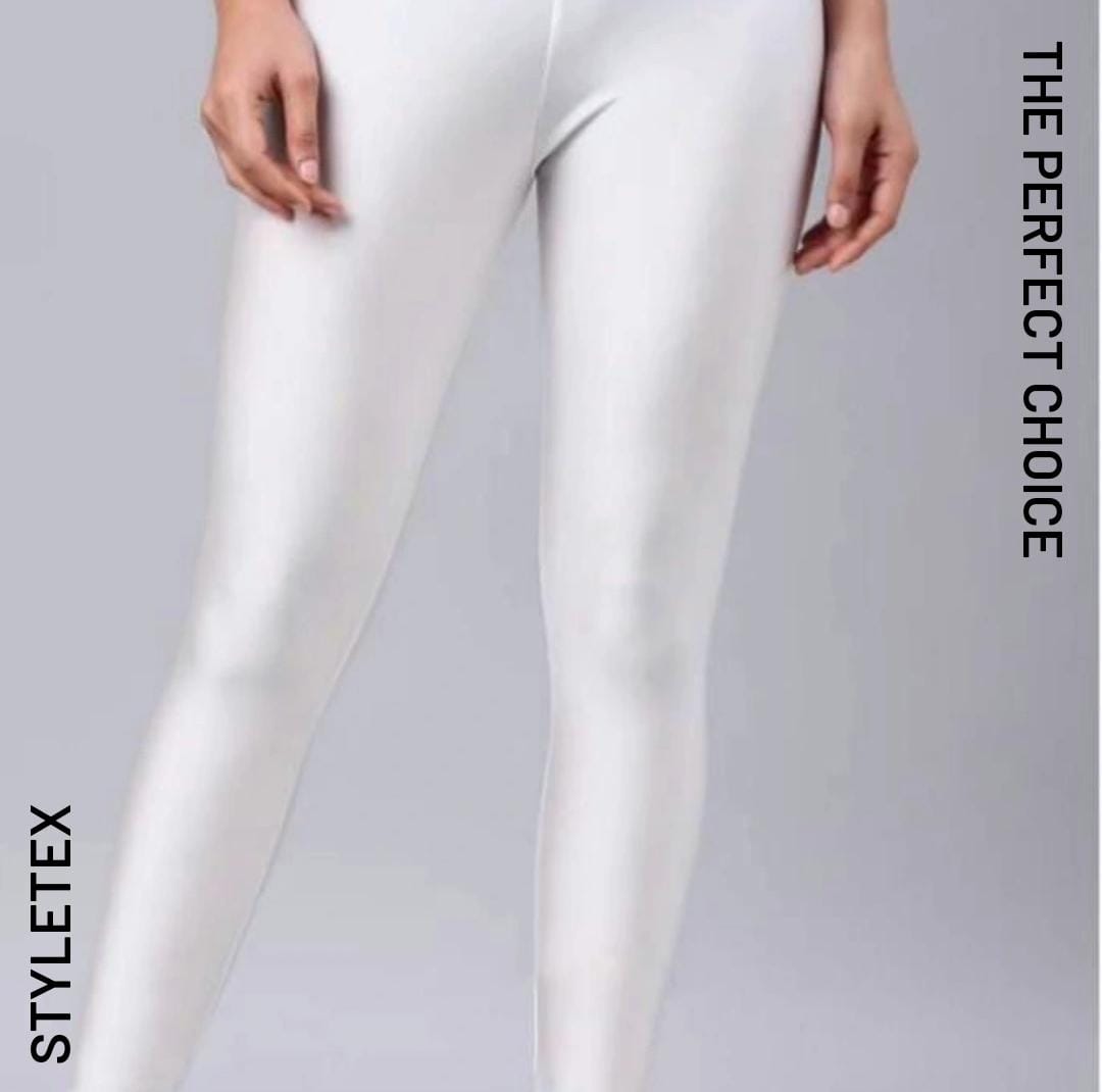 White Shimmer Leggins - Gender: Women