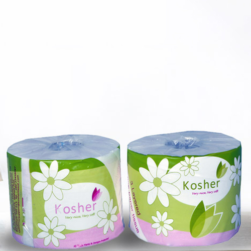 Toilet Paper Roll - White, 3-ply, Perforated | Durable Paper Material, Embossed Pattern, Ideal For Hotels And Restrooms