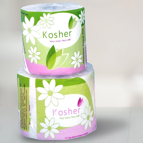 Toilet Paper Roll - White, 3-ply, Perforated | Durable Paper Material, Embossed Pattern, Ideal For Hotels And Restrooms