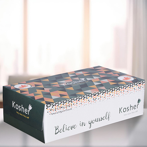 Kosher Facial Tissue - High-Quality Paper, Standard Size, White Color | Disposable, Supple, Highly Absorbent, Suitable for All Ages, Single Use Wipes with Attractive Designs