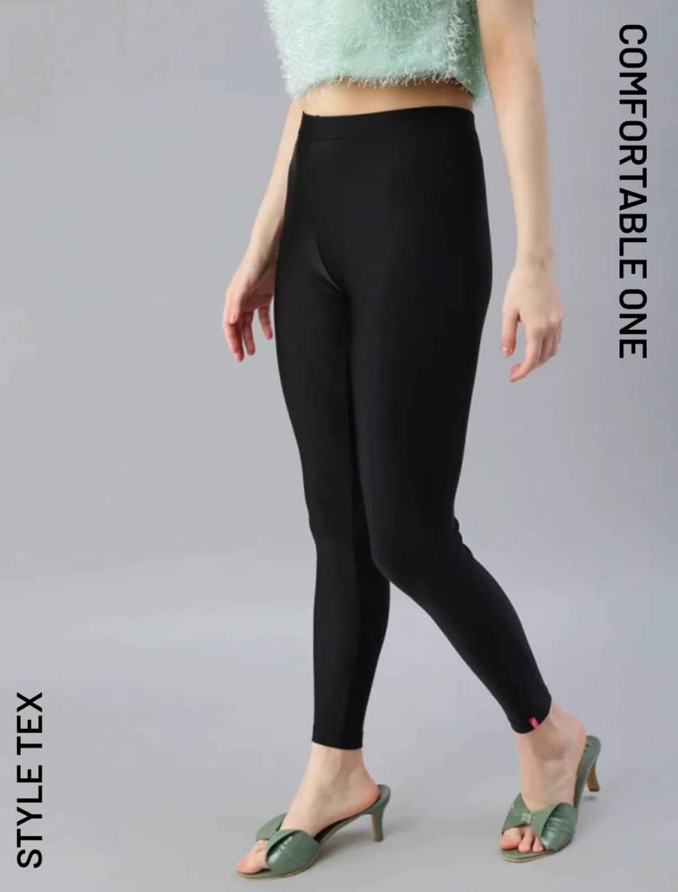 black shimmer leggins