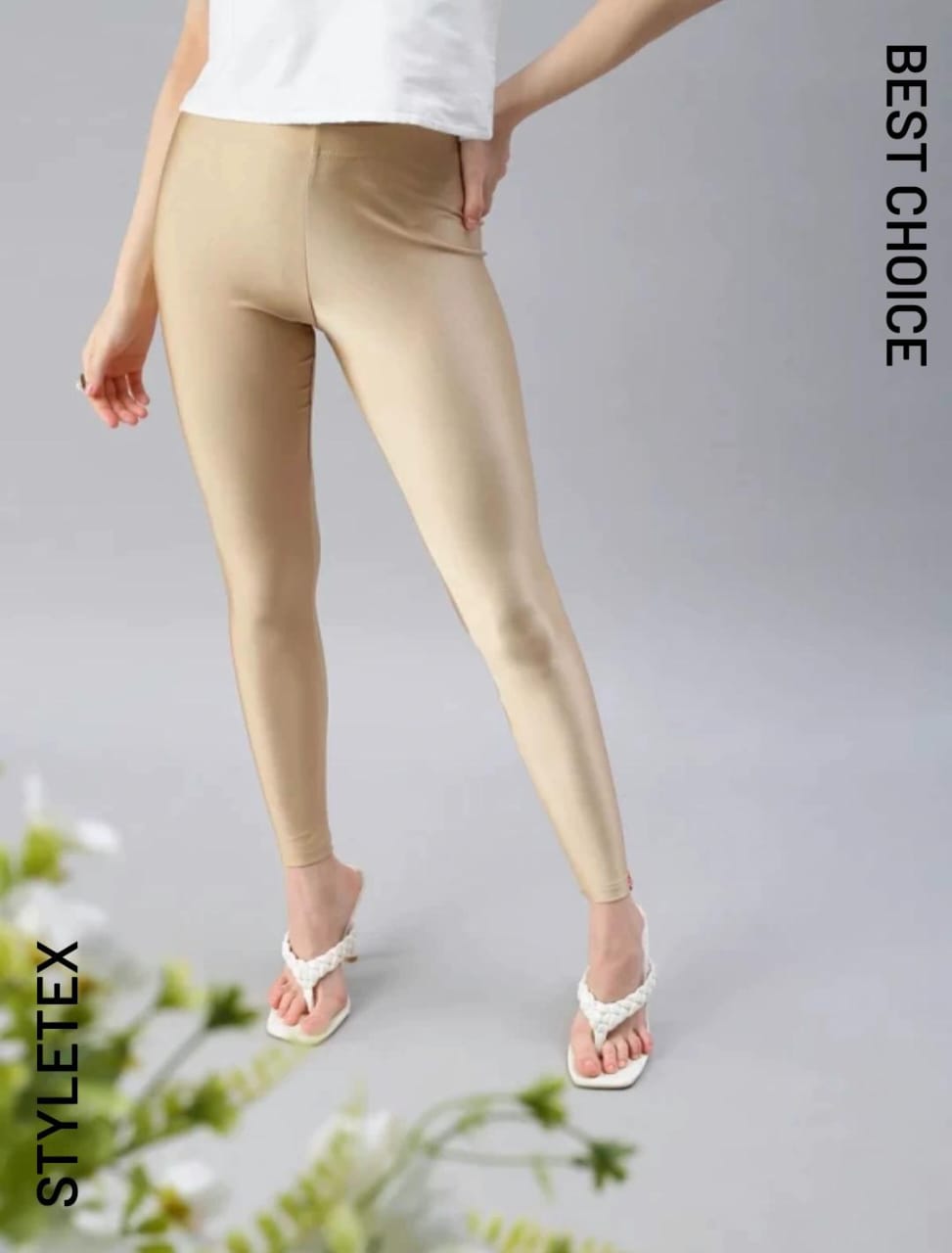 Light Gold Shimmer Leggins - Gender: Women