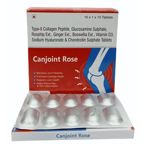 Type-II Collagen Peptide Glucosamine Sulphate Rosehip Ext Tablets