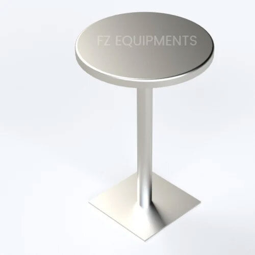 Round Standing Table - Color: Silver