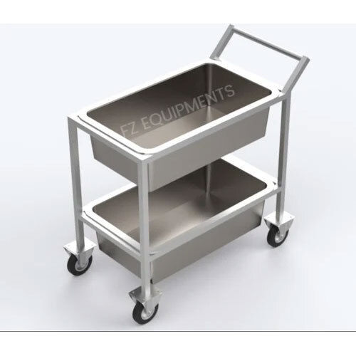 Food Service Trolley - Color: Silver