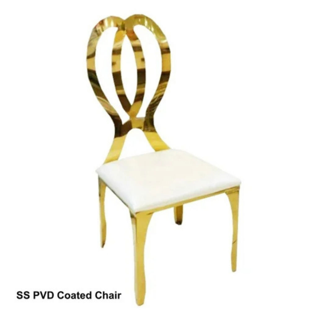 Stainless Steel Luxurious Gold Chair For 5 Star Hotel