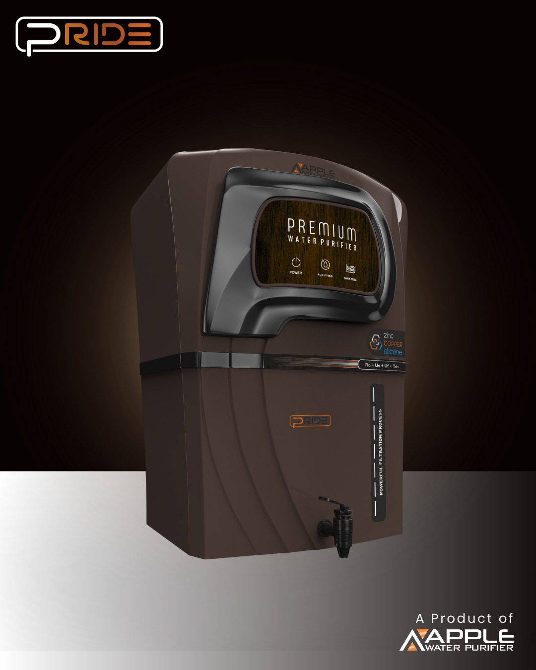 Pride Metallic Brown Ro Cabinet - Application: Water Purifiers