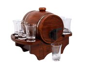 Wooden Decanter With Stand, For Party Supplies - Color: Brown