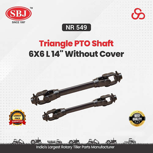 Triangle Pto Shaft 6X6 L 14" Without Cover - Color: Black