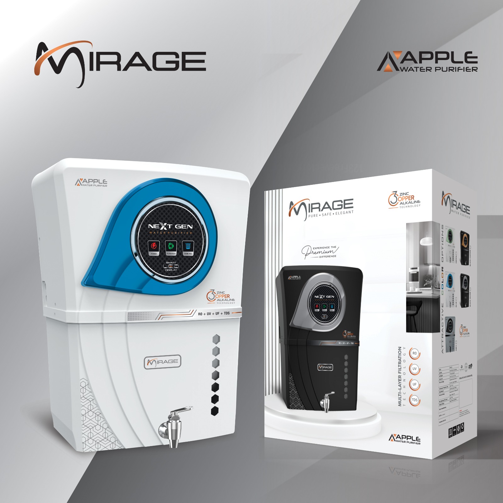 Miraj White Blue Ro Cabinet - Application: Water Purifiers