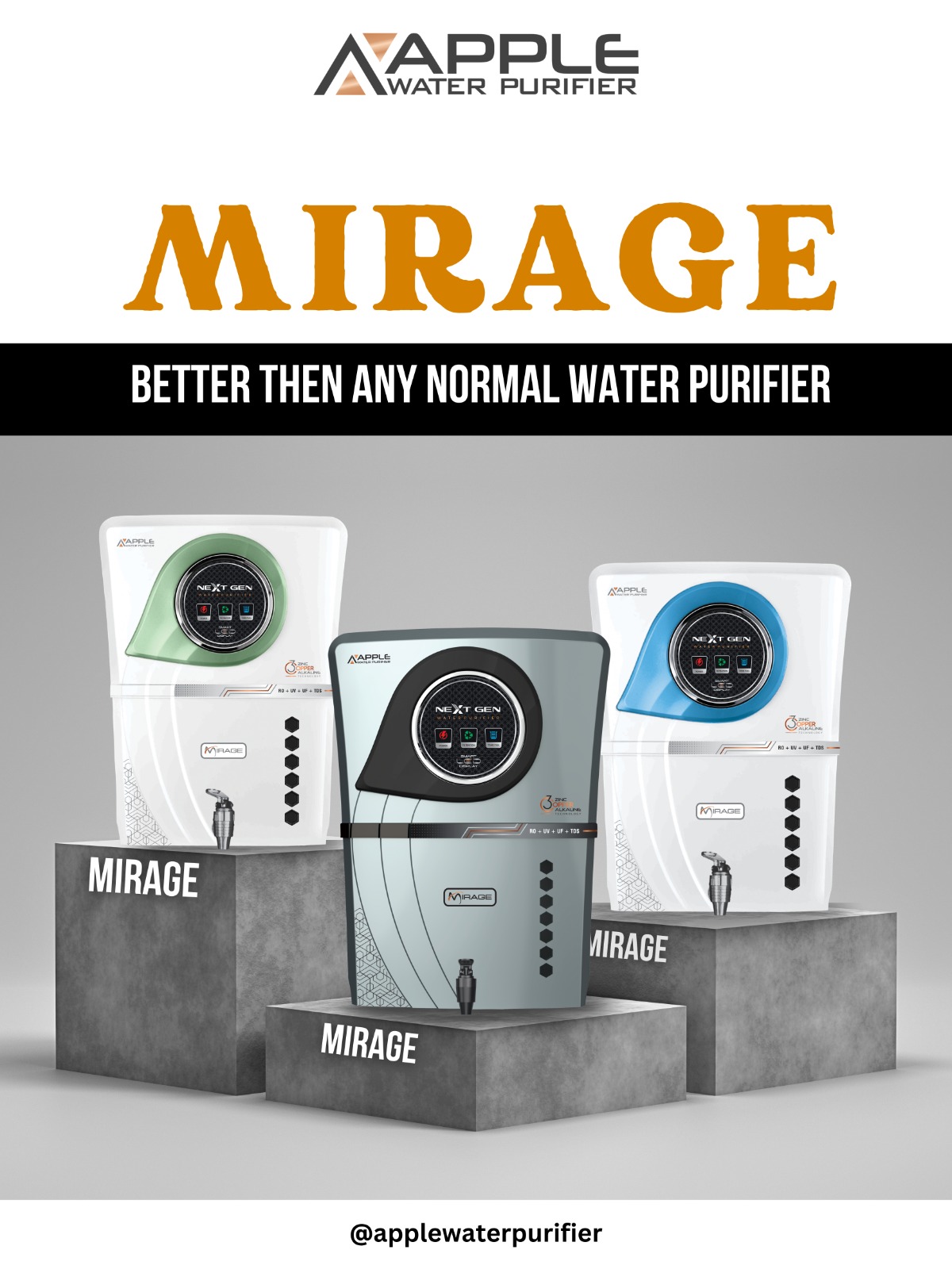 Miraj White Green Ro Cabinet