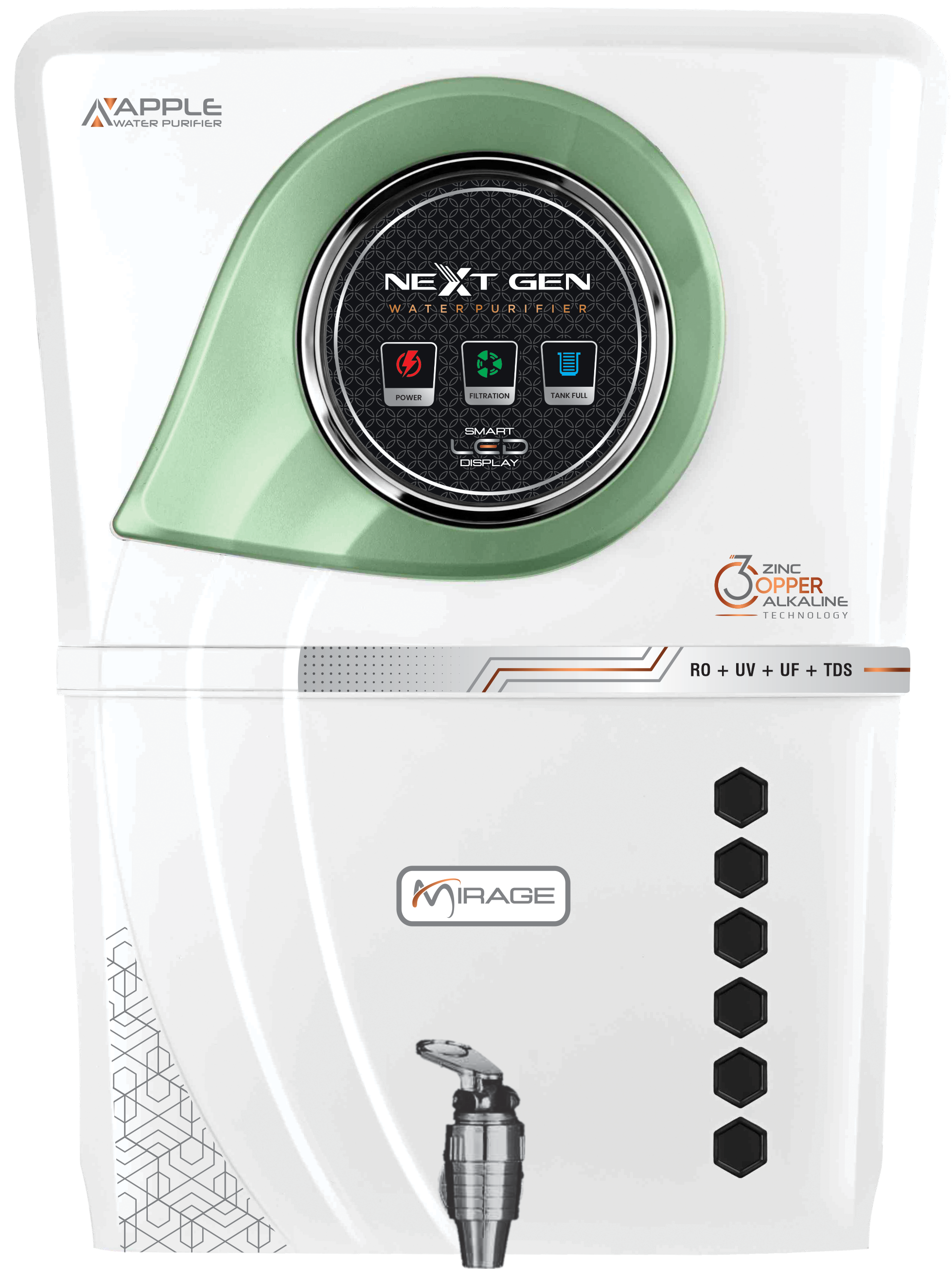 Miraj White Green Ro Cabinet