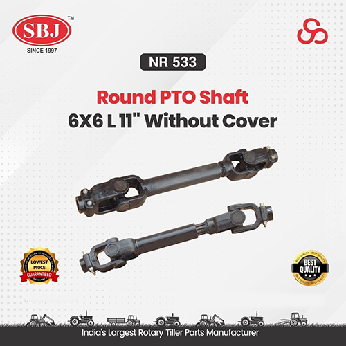 गोल PTO शाफ्ट 6X6 L11" बिना कवर के