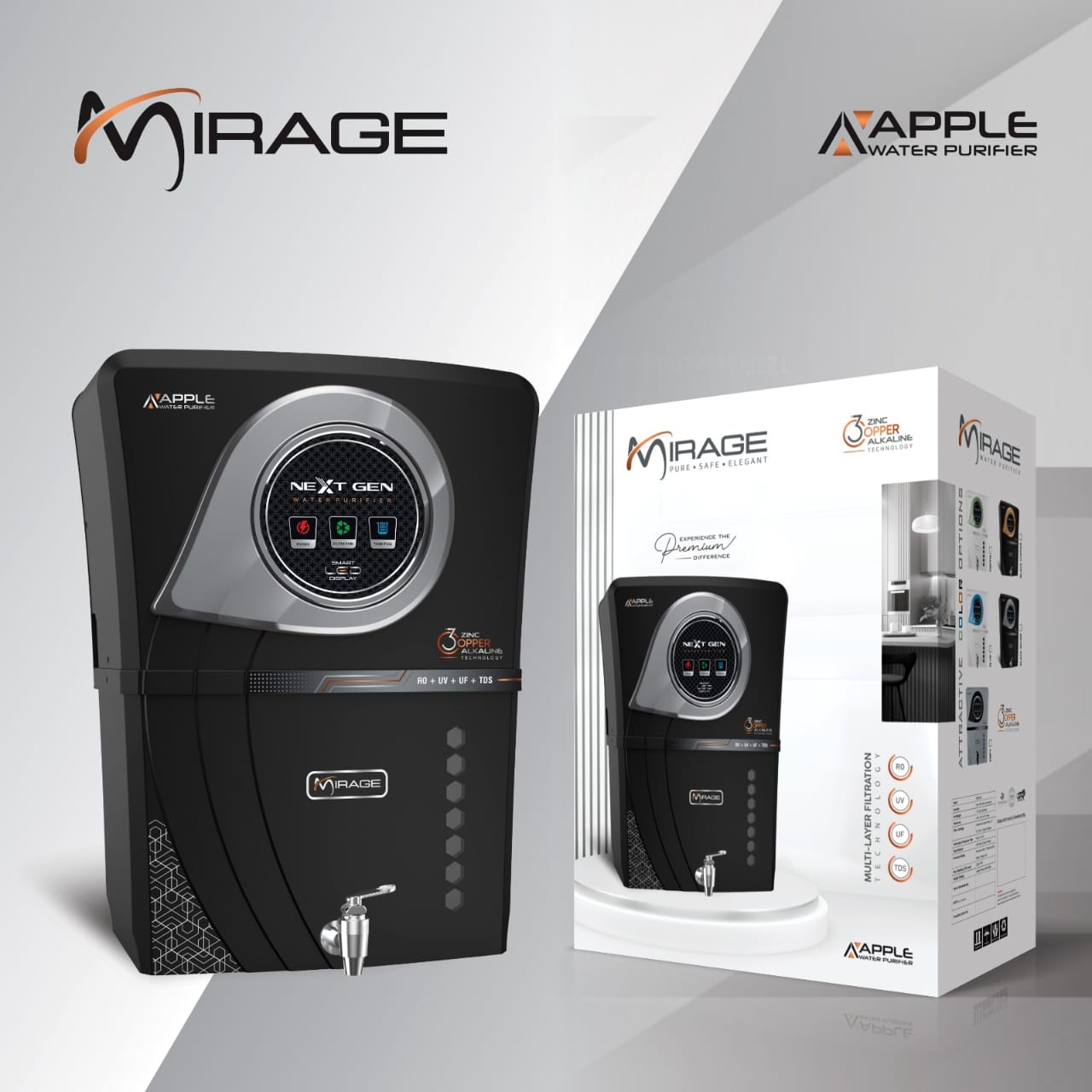 Miraj Black Silver Ro Cabinet - Application: Water Purifiers