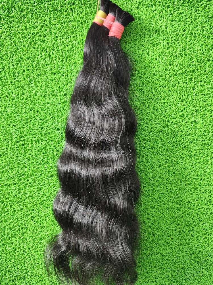 Remy Virgin Bulk Natural Wavy Hair - Application: Profesional