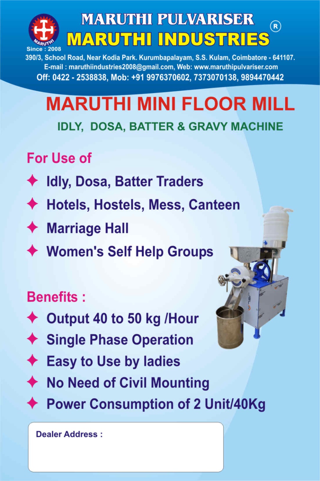 Instant Wet Grinder - Color: Blue