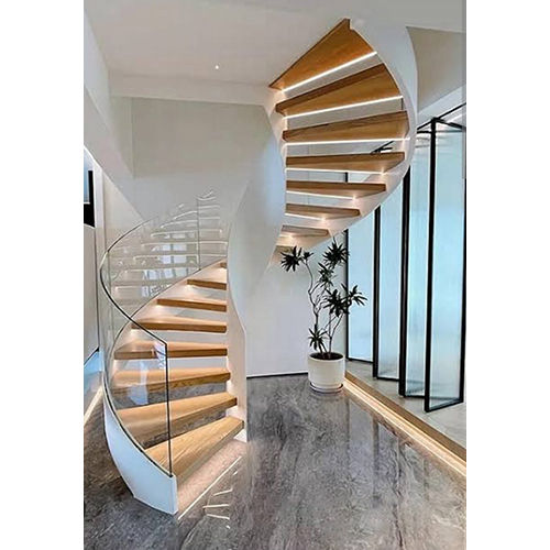 Bent Staircase Glass - Color: Transparent