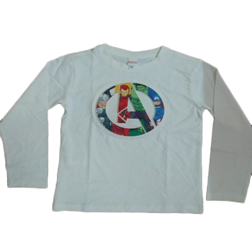 Kids Full Sleeves T-Shirt - Color: White