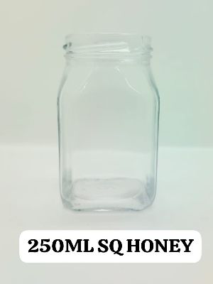 Square honey jar