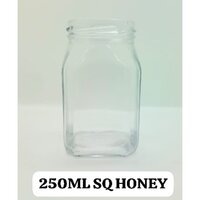Square honey jar