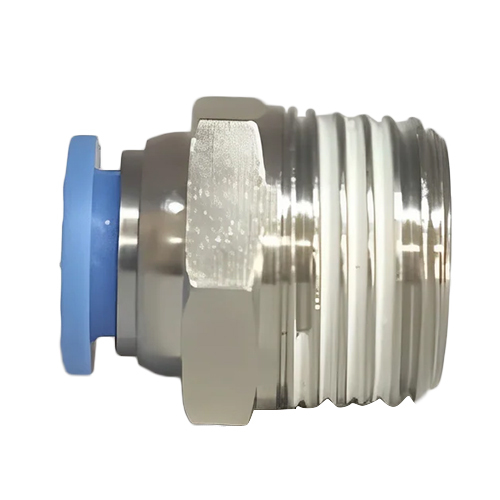 High Grade Pneumatic Push Connector - Color: Silver