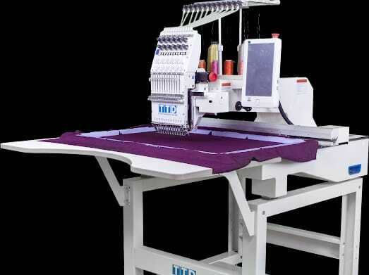 Single Head Embroidery Machine - Color: White Purple