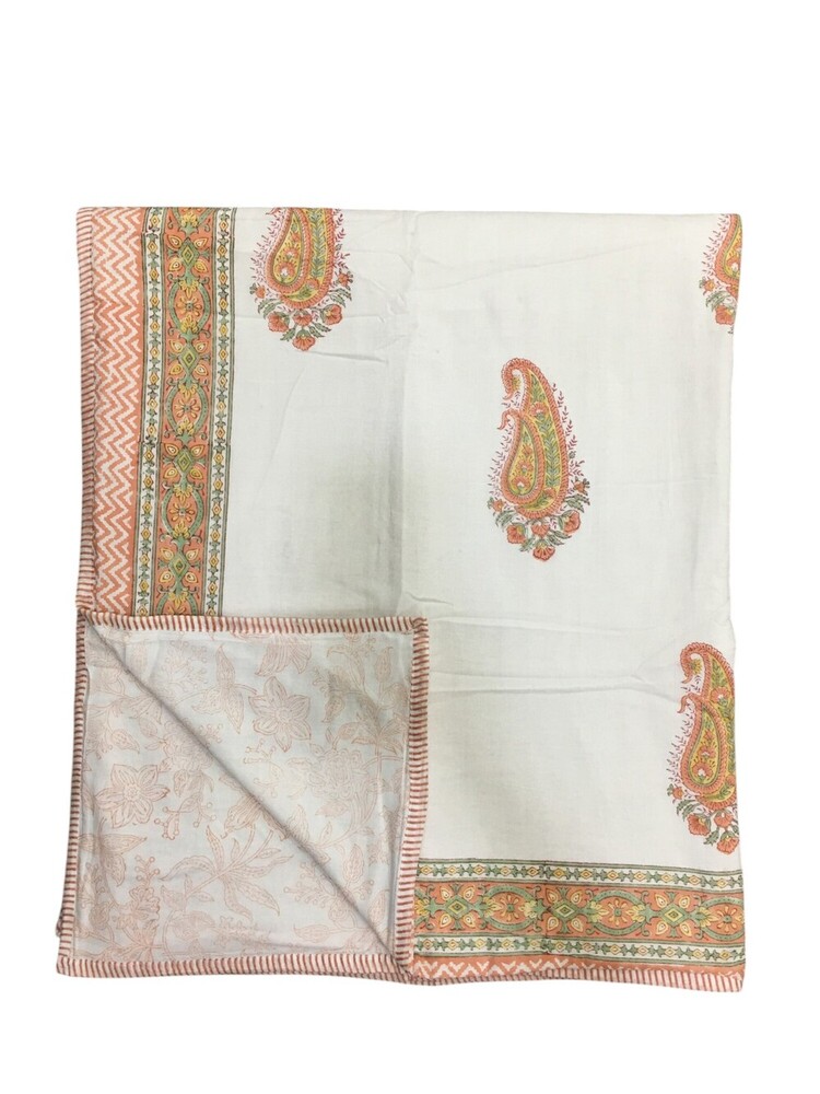 Cotton Hand Block Printed Fhalalin Dohar - Color: Multi