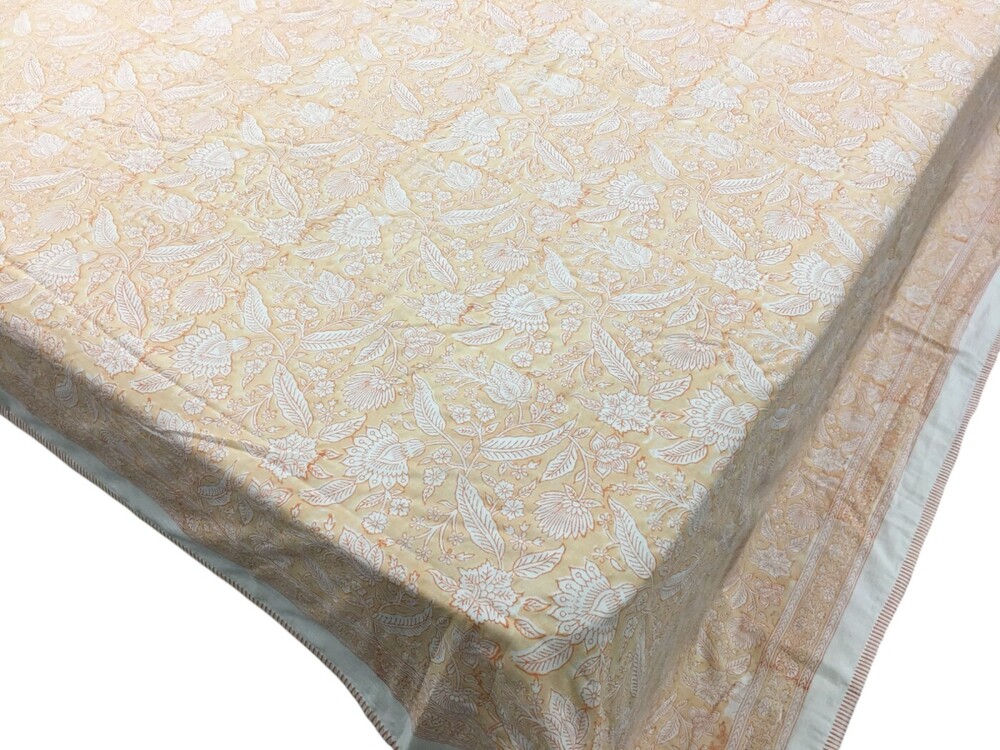 Queen Size Hand Block Printed Dohar - Material: 100% Cotton
