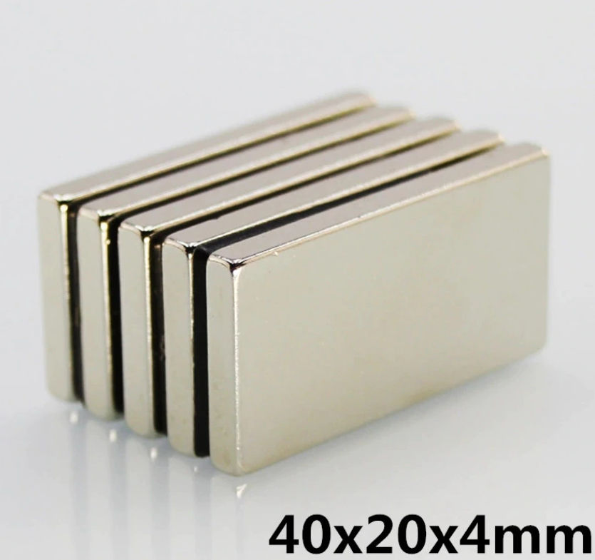 40 x 20 x 4mm Neodymium Block Magnets