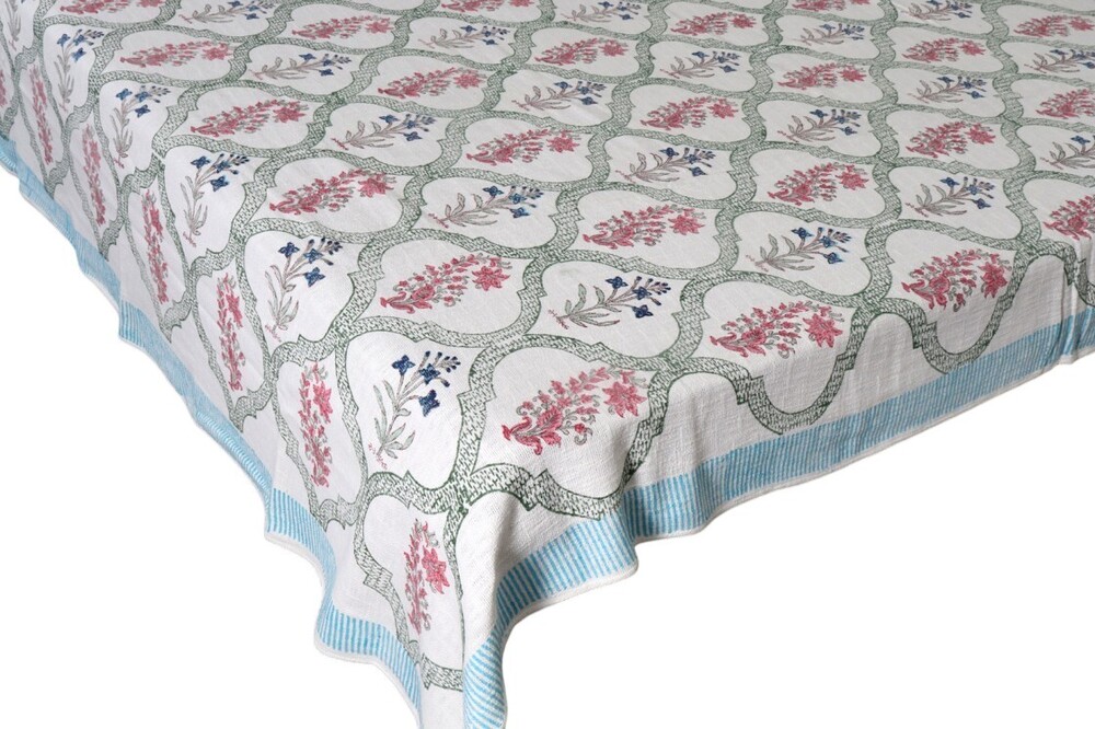 Hand Block Printed Tnt Bedsheet - Color: Multi