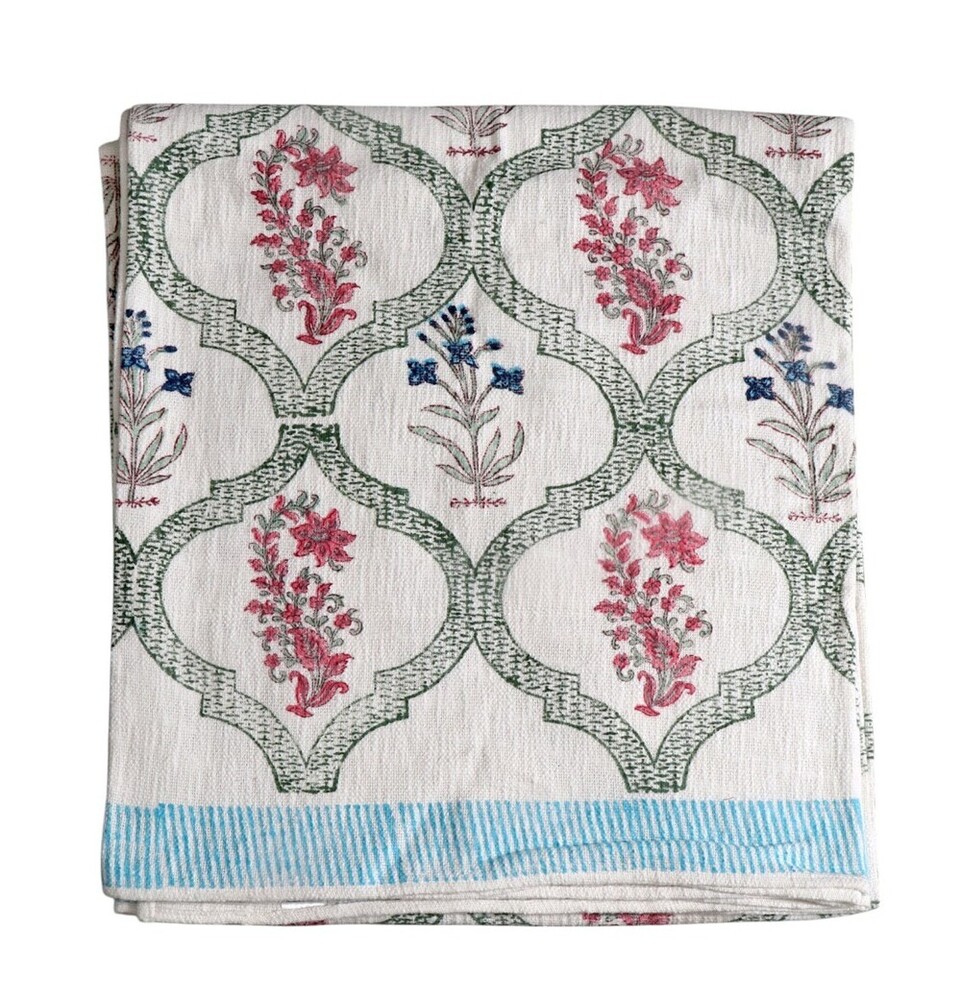 Hand Block Printed Tnt Bedsheet - Color: Multi