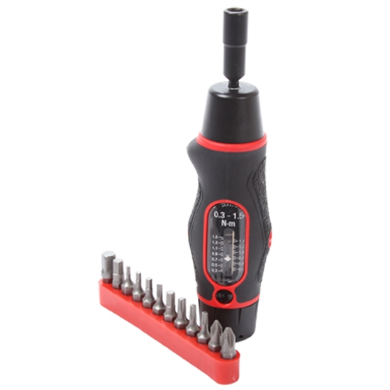 Torque Screwdriver Kit - Color: Black And Red