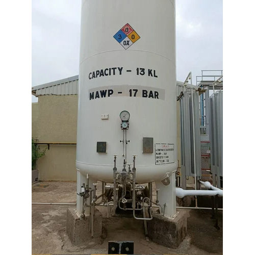 Cryogenic Liquid Nitrogen Tank - Color: White