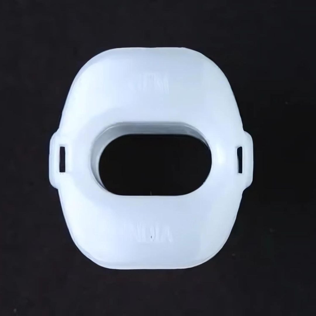 Plastic Endoscopy Bite Guard - Medical-grade Plastic, Standard Adult, Blue/white | Sterile, Disposable, Radiolucent, Bpa Free, Individually Blister Packed