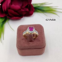 AD Glass Stone Designer Ring